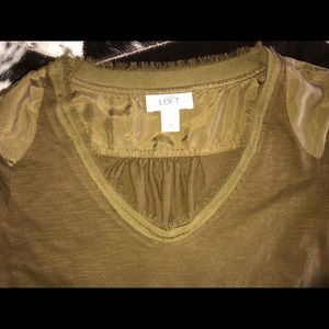 Women’s Loft brand satin raw edge t-shirt